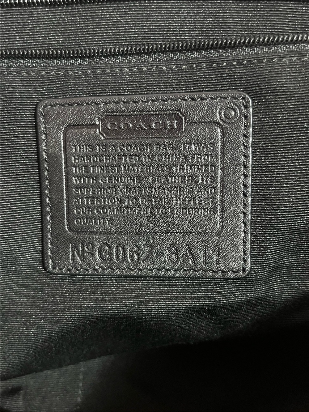 Coach Black Leather Hand Bag with Silver Hardware - Picture 4 of 4